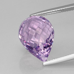 12,84 ctw natürlicher violetter Amethyst, Briolette, VVS