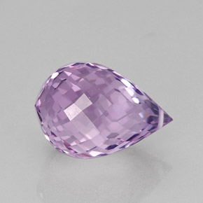 12,84 ctw natürlicher violetter Amethyst, Briolette, VVS