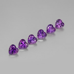  ct natürliche Violett Amethyst-Edelsteine, Herzform, VVS-VS