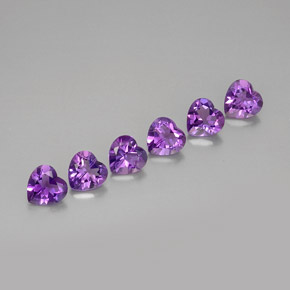  ct natürliche violetter Amethyst-Edelsteine, Herzform, VVS-VS