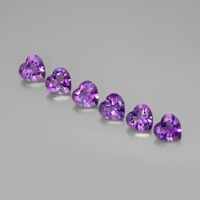  ct natürliche violetter Amethyst-Edelsteine, Herzform, VVS-VS