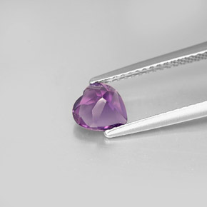 0,72 ctw natürlicher violetter Amethyst, Herzform, VS