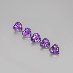  ct natürliche violetter Amethyst-Edelsteine, Herzform, VVS-VS
