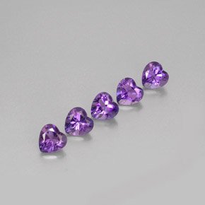 ct natürliche violetter Amethyst-Edelsteine, Herzform, VVS-VS