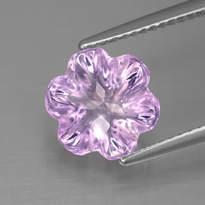 3,04 ctw natürlicher violetter Amethyst, Blumenschliff, Transparent