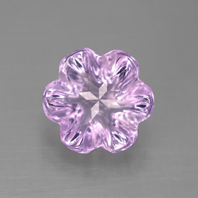 3,04 ctw natürlicher violetter Amethyst, Blumenschliff, Transparent