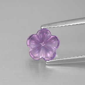 1,54 ctw natürlicher violetter Amethyst, Blumenschliff, Transparent