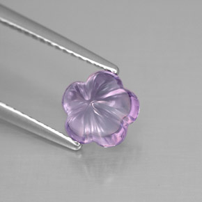 1,53 ctw natürlicher violetter Amethyst, Blumenschliff, Transparent
