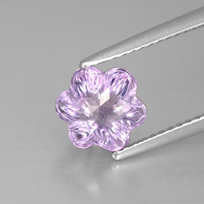 1,63 ctw natürlicher violetter Amethyst, Blumenschliff, Transparent