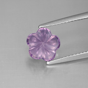 1,93 ctw natürlicher violetter Amethyst, Blumenschliff, Transparent