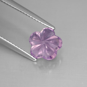 1,93 ctw natürlicher violetter Amethyst, Blumenschliff, Transparent