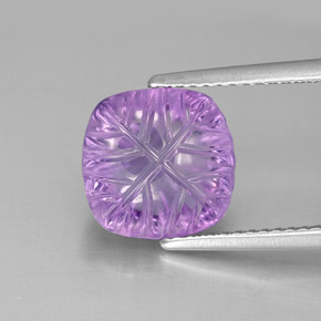 4,20 ctw natürlicher violetter Amethyst, Blumenschliff, Transparent