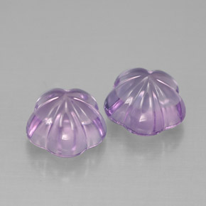  ct natürliche violetter Amethyst-Edelsteine, Blumenschliff, Transparent