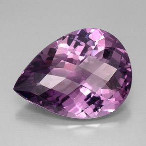 19,04 ctw natürlicher violetter Amethyst, Birnenform, VVS