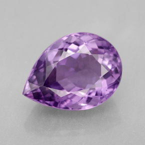 6,59 ctw natürlicher violetter Amethyst, Birnenform, VVS