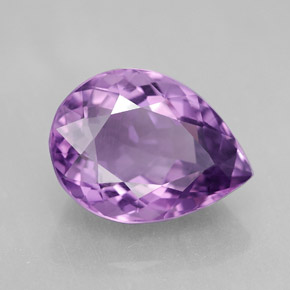 6,59 ctw natürlicher violetter Amethyst, Birnenform, VVS