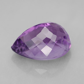 6,59 ctw natürlicher violetter Amethyst, Birnenform, VVS