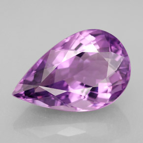 6,44 ctw natürlicher violetter Amethyst, Birnenform, VVS