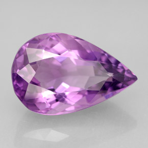 6,44 ctw natürlicher violetter Amethyst, Birnenform, VVS