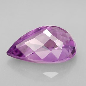 6,44 ctw natürlicher violetter Amethyst, Birnenform, VVS