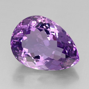 14,77 ctw natürlicher Violett Amethyst, Birnenform, IF