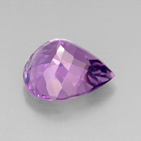 7,03 ctw natürlicher violetter Amethyst, Birnenform, VVS