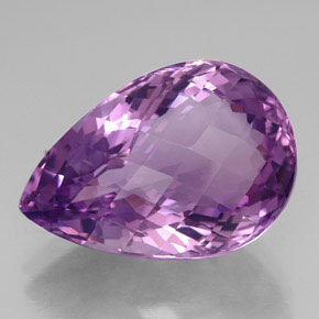 40,00 ctw natürlicher violetter Amethyst, Birnenform, IF