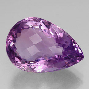 40,00 ctw natürlicher violetter Amethyst, Birnenform, IF