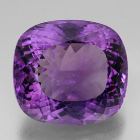 62,57 ctw natürlicher violetter Amethyst, Kissenschliff, VVS-VS