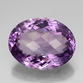 33,87 ctw natürlicher violetter Amethyst, Oval Schliff, IF