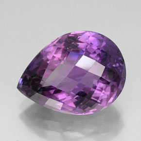 25,26 ctw natürlicher violetter Amethyst, Birnenform, VVS-VS