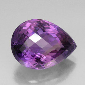 25,26 ctw natürlicher violetter Amethyst, Birnenform, VVS-VS