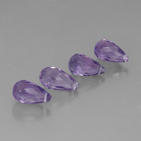  ct natürliche violetter Amethyst-Edelsteine, Briolette, VVS-VS