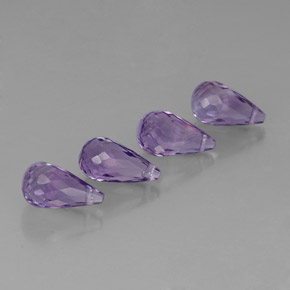  ct natürliche violetter Amethyst-Edelsteine, Briolette, VVS-VS