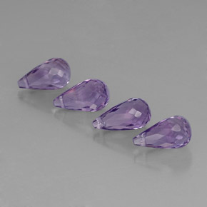  ct natürliche violetter Amethyst-Edelsteine, Briolette, VVS-VS