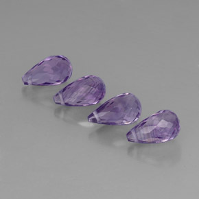  ct natürliche violetter Amethyst-Edelsteine, Briolette, VVS-VS