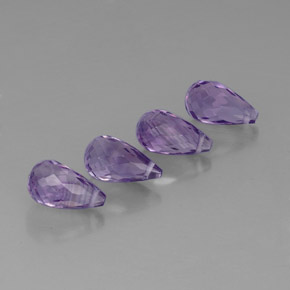  ct natürliche violetter Amethyst-Edelsteine, Briolette, VVS-VS