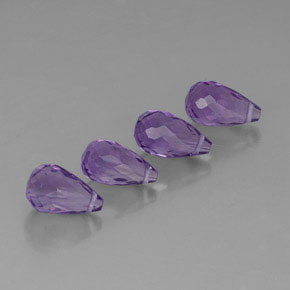  ct natürliche violetter Amethyst-Edelsteine, Briolette, VVS-VS