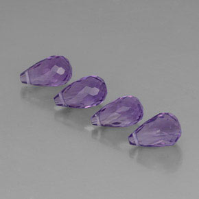  ct natürliche violetter Amethyst-Edelsteine, Briolette, VVS-VS