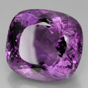 75,39 ctw natürlicher violetter Amethyst, Kissenschliff, VVS