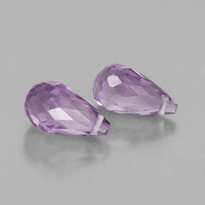 ct natürliche violetter Amethyst-Edelsteine, Briolette, VVS-VS