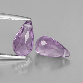  ct natürliche violetter Amethyst-Edelsteine, Briolette, VVS-VS