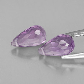  ct natürliche violetter Amethyst-Edelsteine, Briolette, VVS-VS
