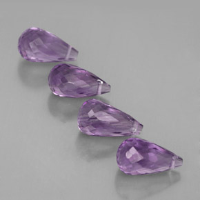  ct natürliche violetter Amethyst-Edelsteine, Briolette, VVS-VS