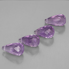  ct natürliche violetter Amethyst-Edelsteine, Briolette, VVS-VS