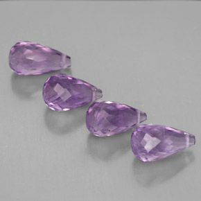  ct natürliche violetter Amethyst-Edelsteine, Briolette, VVS-VS
