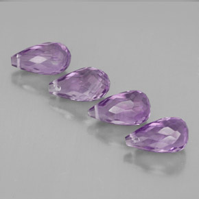  ct natürliche violetter Amethyst-Edelsteine, Briolette, VVS-VS