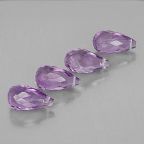  ct natürliche violetter Amethyst-Edelsteine, Briolette, VVS-VS
