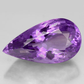 14,23 ctw natürlicher violetter Amethyst, Birnenform, VVS