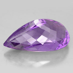 14,23 ctw natürlicher violetter Amethyst, Birnenform, VVS